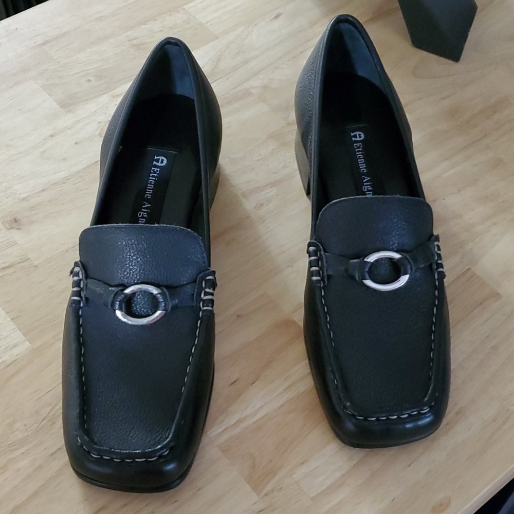 Etienne Aigner Shoes Size 7.5N - Black Loafers